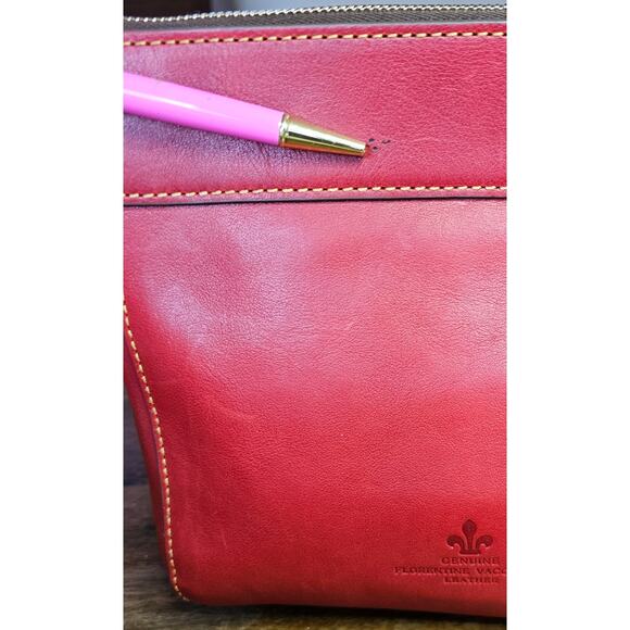 NWT Dooney and Bourke Florentine Allison RED Vachetta Leather Crossbody $278 - Picture 8 of 16